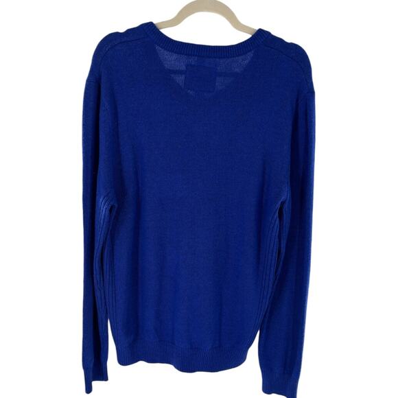 Urban Outfitter O'Hanlon Mills Men's Blue Lambswool Pullover Sweater - Picture 4 of 7